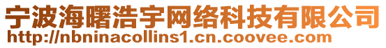 寧波海曙浩宇網(wǎng)絡(luò)科技有限公司