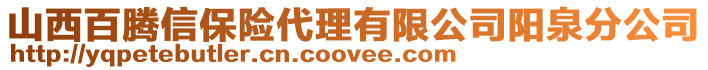 山西百騰信保險代理有限公司陽泉分公司