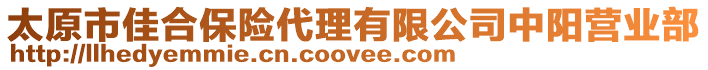 太原市佳合保險代理有限公司中陽營業(yè)部