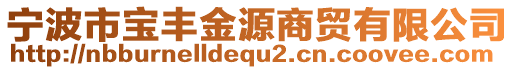 寧波市寶豐金源商貿(mào)有限公司