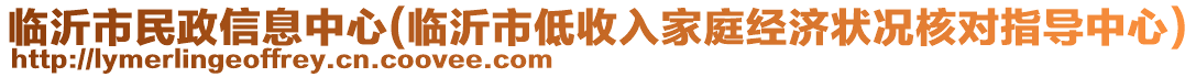 臨沂市民政信息中心(臨沂市低收入家庭經濟狀況核對指導中心)
