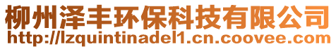 柳州澤豐環(huán)?？萍加邢薰? style=