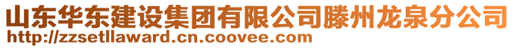 山東華東建設集團有限公司滕州龍泉分公司
