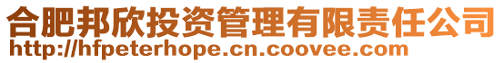 合肥邦欣投資管理有限責(zé)任公司