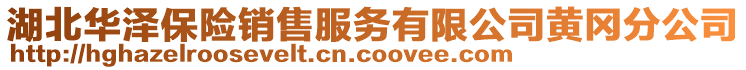 湖北華澤保險銷售服務有限公司黃岡分公司
