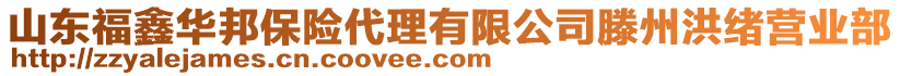 山东福鑫华邦保险代理有限公司滕州洪绪营业部