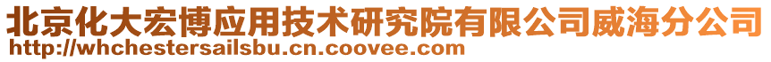 北京化大宏博應(yīng)用技術(shù)研究院有限公司威海分公司