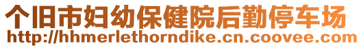 個(gè)舊市婦幼保健院后勤停車場(chǎng)