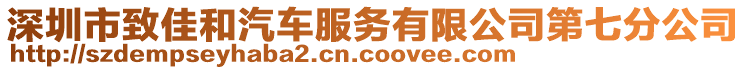 深圳市致佳和汽車服務(wù)有限公司第七分公司