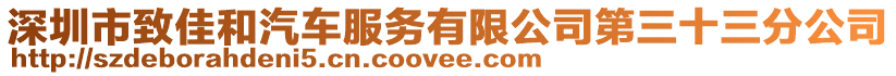 深圳市致佳和汽車服務有限公司第三十三分公司