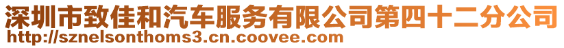 深圳市致佳和汽車服務有限公司第四十二分公司