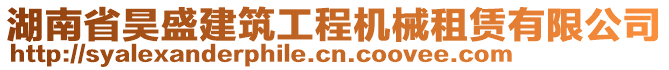 湖南省昊盛建筑工程機械租賃有限公司