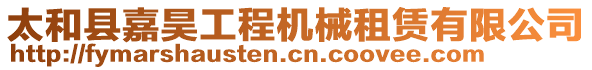 太和縣嘉昊工程機(jī)械租賃有限公司