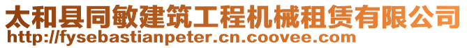 太和縣同敏建筑工程機械租賃有限公司