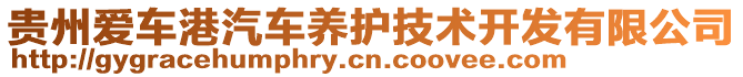 貴州愛車港汽車養(yǎng)護(hù)技術(shù)開發(fā)有限公司