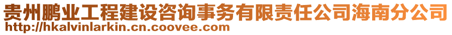 貴州鵬業(yè)工程建設(shè)咨詢事務(wù)有限責(zé)任公司海南分公司