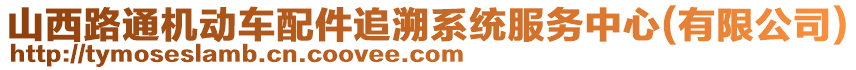 山西路通機(jī)動(dòng)車配件追溯系統(tǒng)服務(wù)中心(有限公司)