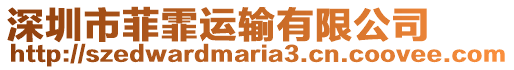 深圳市菲霏運輸有限公司