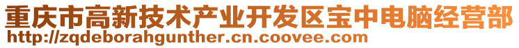 重慶市高新技術(shù)產(chǎn)業(yè)開(kāi)發(fā)區(qū)寶中電腦經(jīng)營(yíng)部