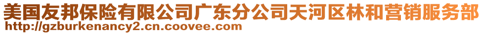 美國友邦保險有限公司廣東分公司天河區(qū)林和營銷服務(wù)部