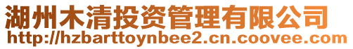 湖州木清投資管理有限公司