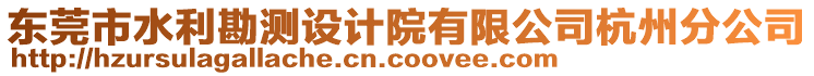 東莞市水利勘測設計院有限公司杭州分公司