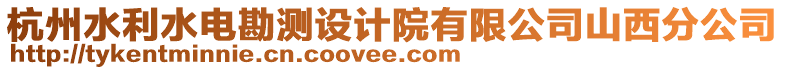杭州水利水電勘測設計院有限公司山西分公司