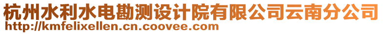 杭州水利水電勘測設(shè)計(jì)院有限公司云南分公司