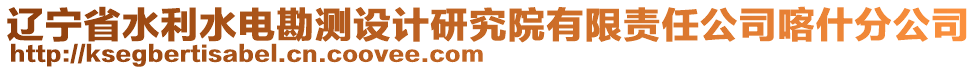 遼寧省水利水電勘測設(shè)計研究院有限責(zé)任公司喀什分公司