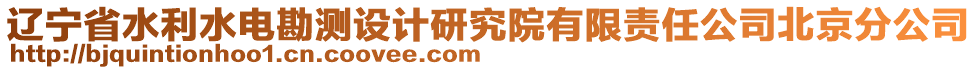 遼寧省水利水電勘測設計研究院有限責任公司北京分公司