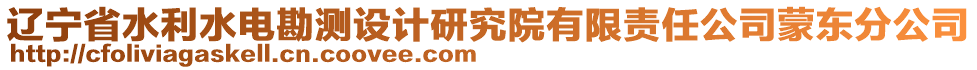 遼寧省水利水電勘測設計研究院有限責任公司蒙東分公司