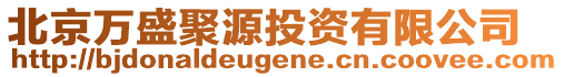 北京萬盛聚源投資有限公司