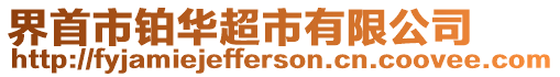 界首市鉑華超市有限公司
