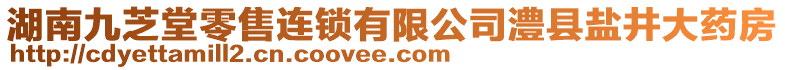 湖南九芝堂零售連鎖有限公司澧縣鹽井大藥房