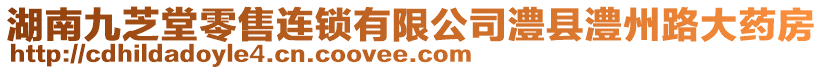 湖南九芝堂零售連鎖有限公司澧縣澧州路大藥房