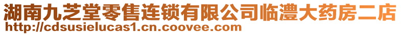 湖南九芝堂零售連鎖有限公司臨澧大藥房二店