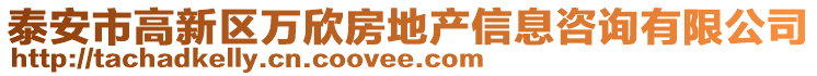 泰安市高新區(qū)萬欣房地產(chǎn)信息咨詢有限公司