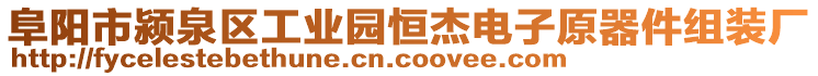 阜陽市潁泉區(qū)工業(yè)園恒杰電子原器件組裝廠