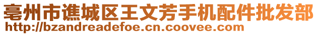 亳州市譙城區王文芳手機配件批發部