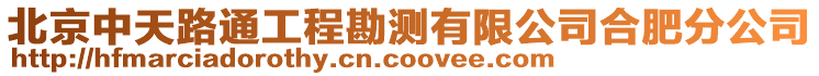 北京中天路通工程勘測有限公司合肥分公司