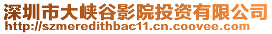 深圳市大峽谷影院投資有限公司