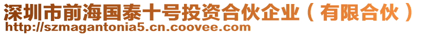 深圳市前海國泰十號投資合伙企業(yè)（有限合伙）