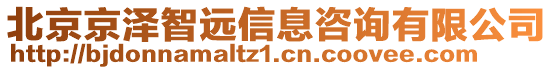 北京京澤智遠(yuǎn)信息咨詢有限公司