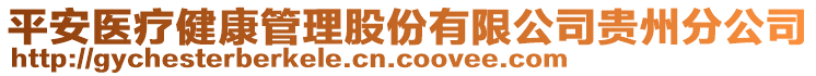 平安醫(yī)療健康管理股份有限公司貴州分公司