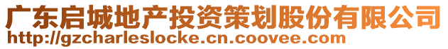 廣東啟城地產(chǎn)投資策劃股份有限公司