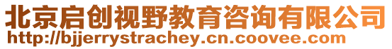 北京啟創(chuàng)視野教育咨詢有限公司