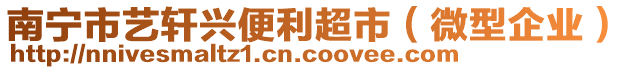 南寧市藝軒興便利超市（微型企業(yè)）