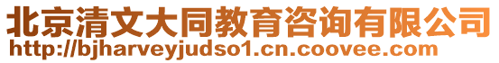 北京清文大同教育咨詢有限公司