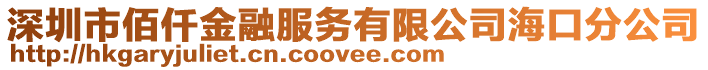 深圳市佰仟金融服務(wù)有限公司海口分公司