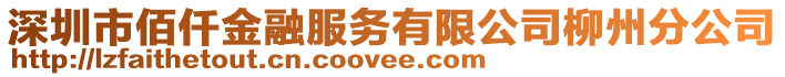 深圳市佰仟金融服務(wù)有限公司柳州分公司